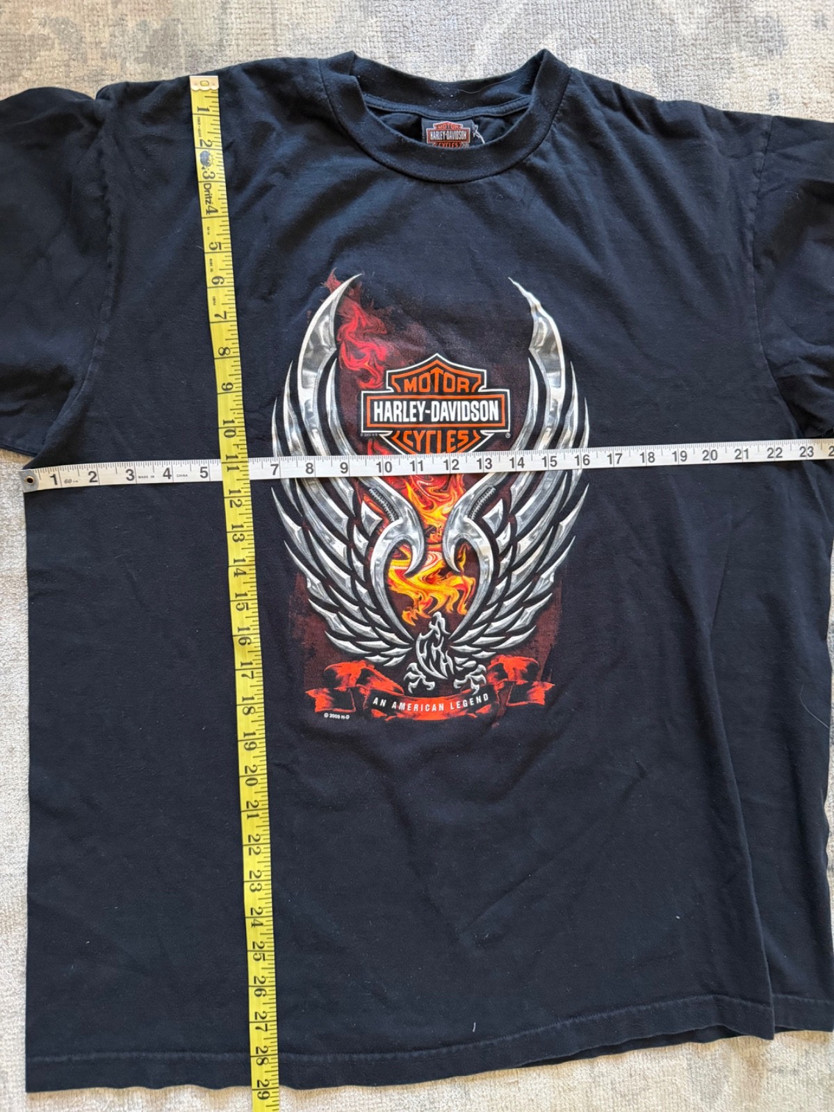 Vintage 2005 Harley-Davidson Malaysia T-Shirt – Men’s Black Graphic Tee Flame XL