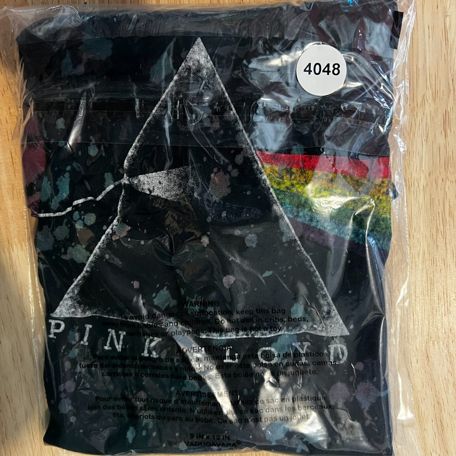 Pink Floyd Men’s Dark Side Of The Moon Prism Splatter Dye Adult T-Shirt Small