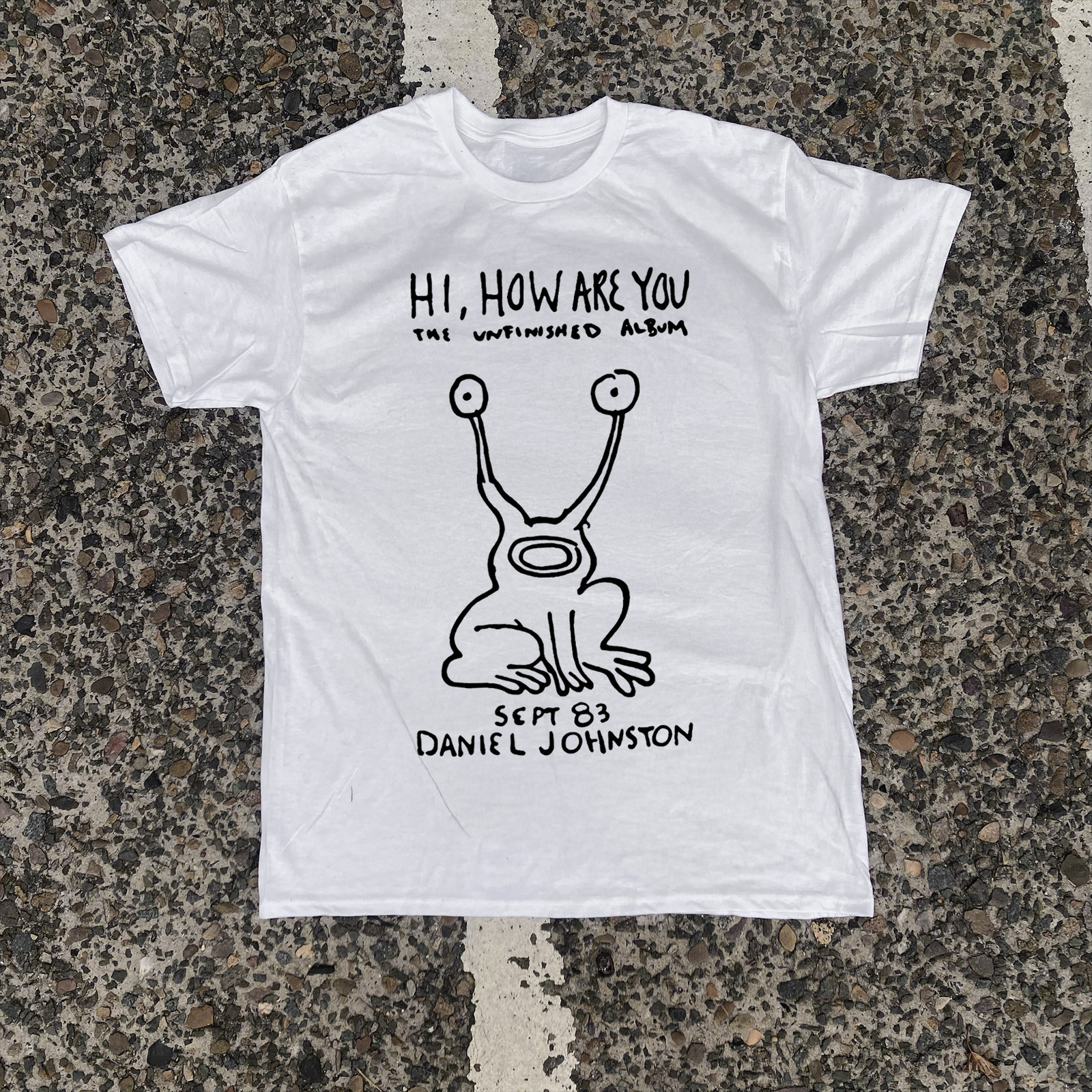 Daniel Johnston ‘Hi, How Are You?’ Aged T-Shirt White M