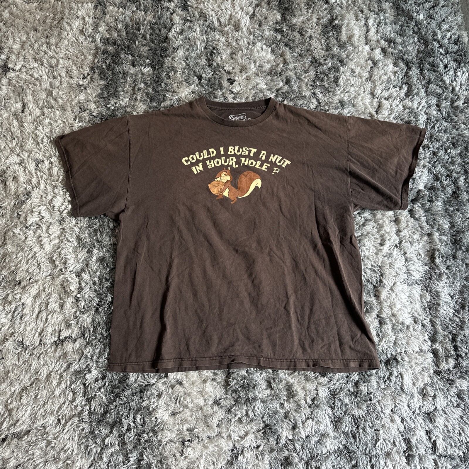 Vintage Spencer’s Men’s Size 2X Could I Bust A But In Your Hole Brown T-Shirt