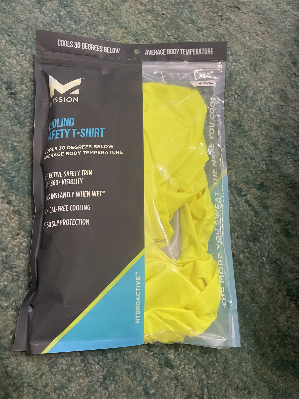MISSION Men’s Cooling Safety System T-Shirt Sz.2XL NEW KS3-2022 Reflective COOLS