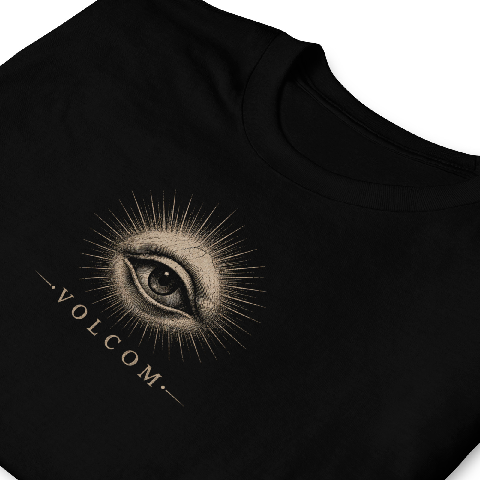 Volcom Opening Third Eyes T Shirt Gothic Vintage Eye Graphic Black Tee