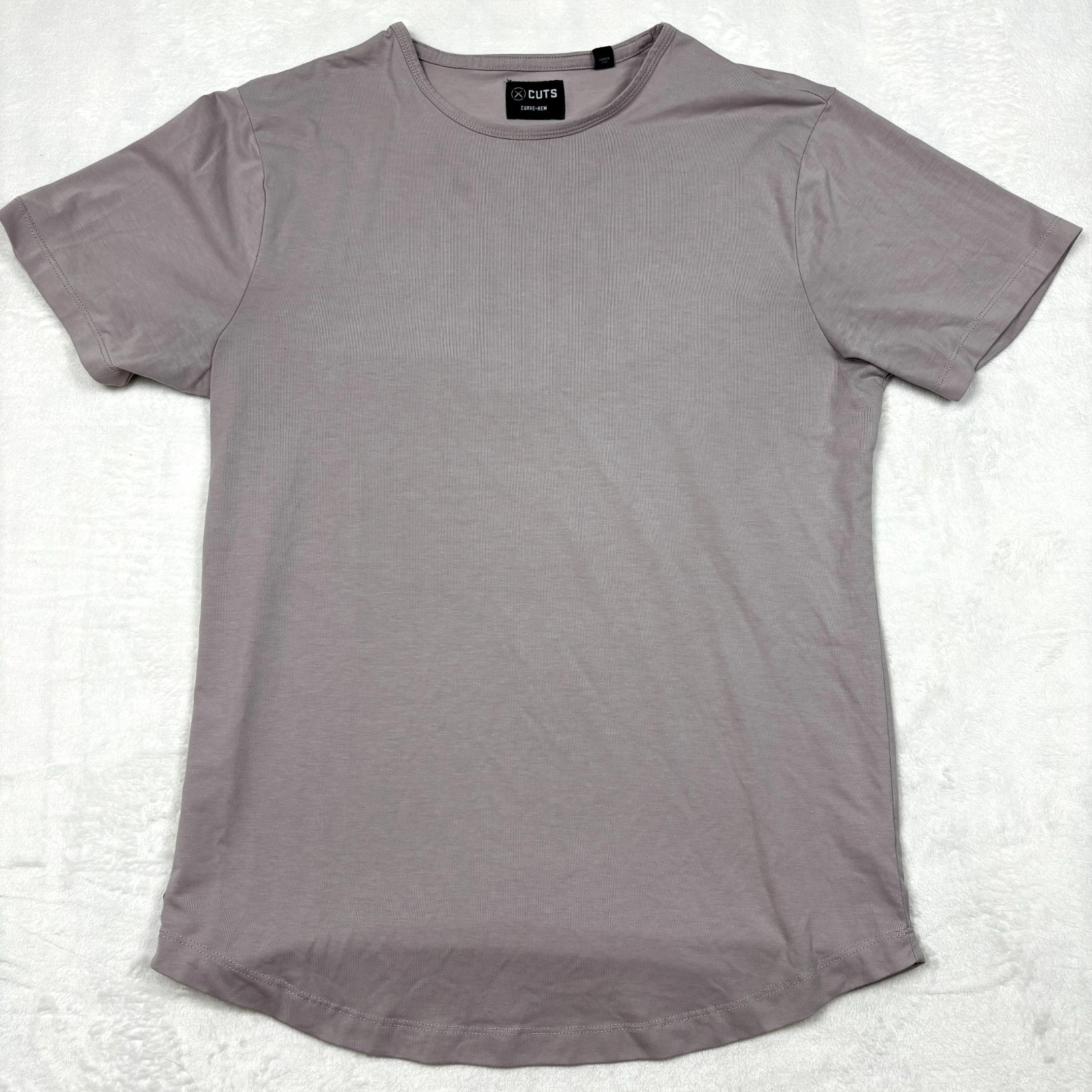 Cuts Curve Hem T Shirt Mens L Pink Mauve Pyca Pro Stretch Athletic Tee