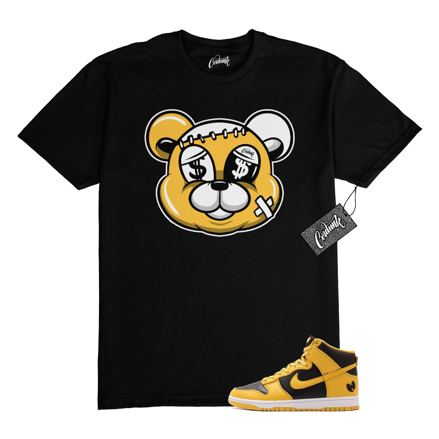 Dunk Tang Pollen Yellow Gold Black White High 2024 T Shirt to Match STITCH