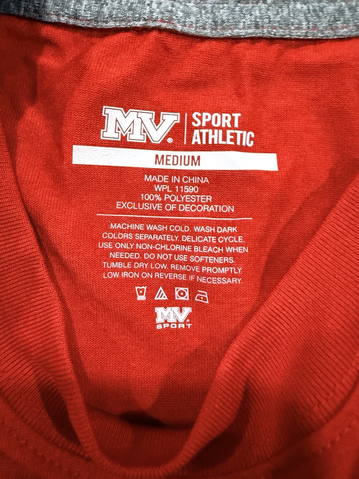 “DEA ACADEMY” Red Dri-Fit Style Athletic T Shirt – Size M – by MV Sport – NWT!
