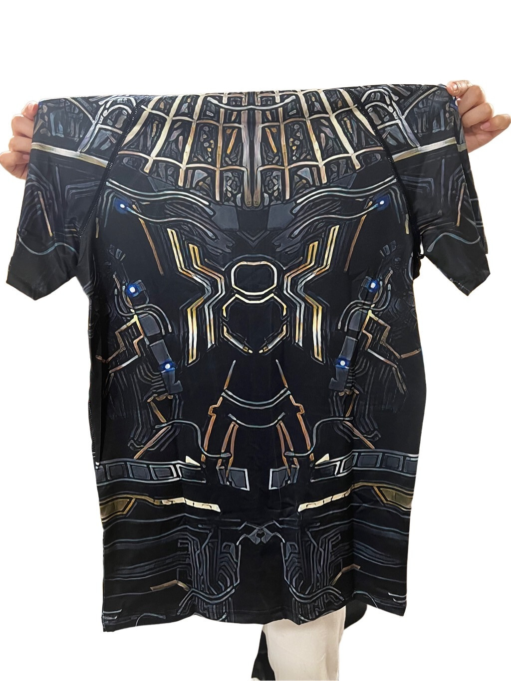 Men’s T-shirts Spider Superhero Compression Tights Short Sleeve Tops Tee Gym