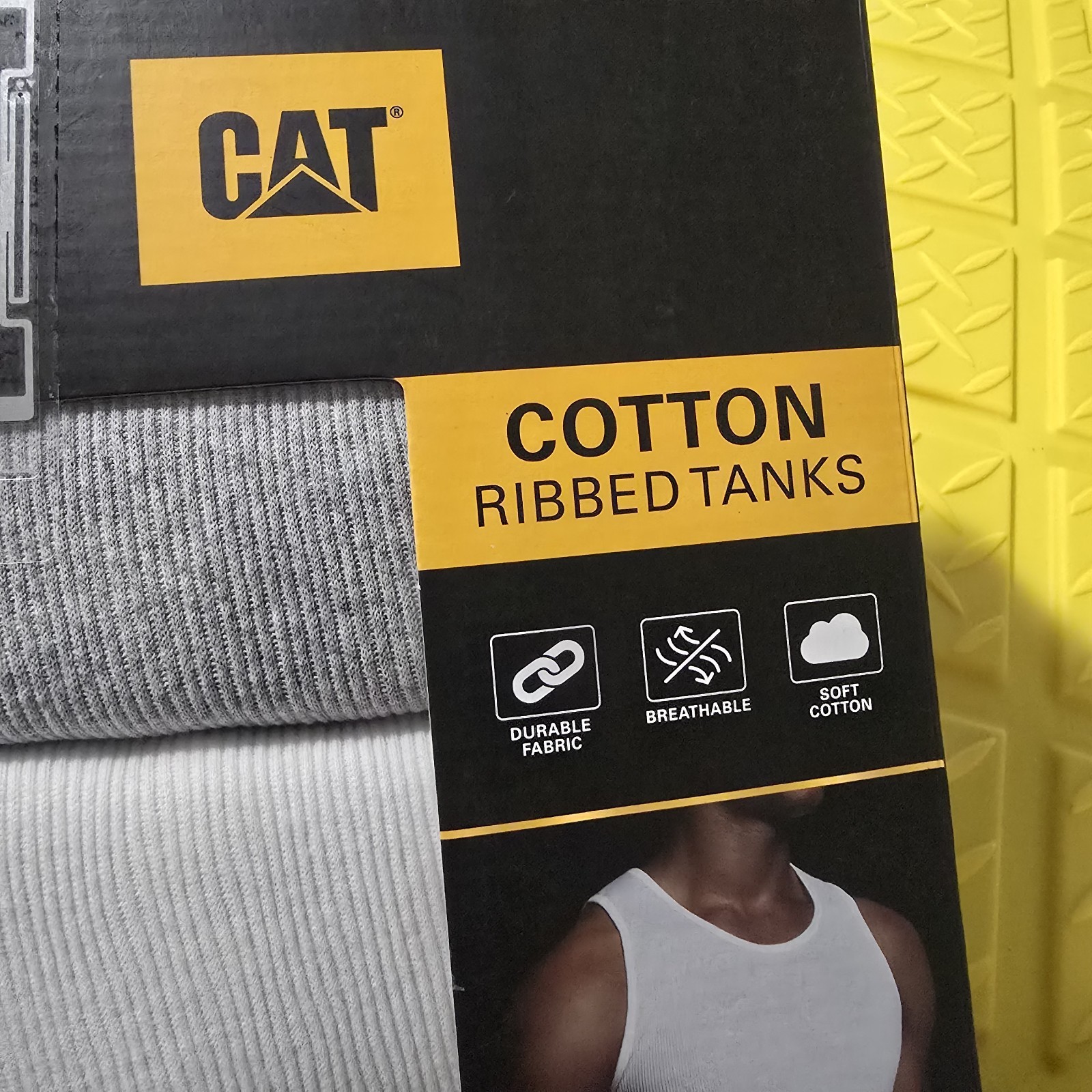 Caterpillar Mens 4-Pack Tanks Tops Undershirts Cotton Blend CAT XL