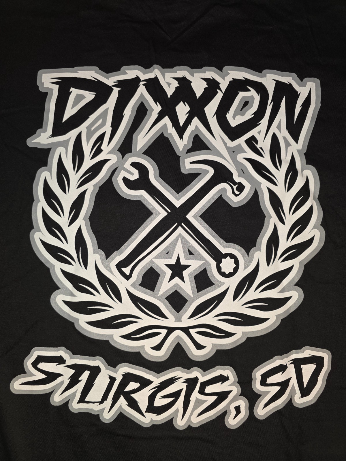 Sturgis Dixxon T Shirt Mens 2XL Black Gray Sketchy Crest Short Sleeve Tee NWT