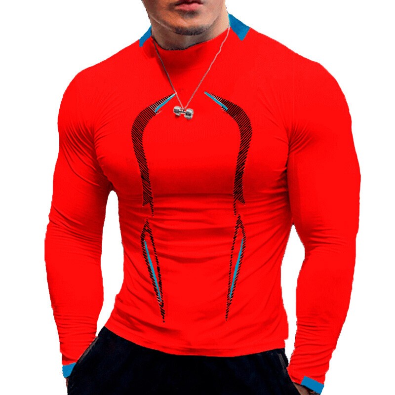 Men Compression Armour Base Layer Top Long Sleeve Thermal Gym Sports Shirts Tee
