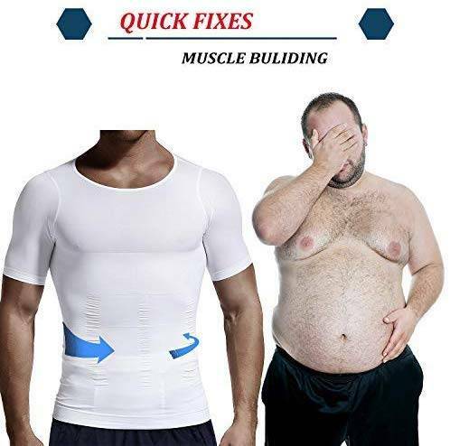 Men’s Slimming Body Shaper Vest Abs Abdomen Compression Shirt Workout Tank Top