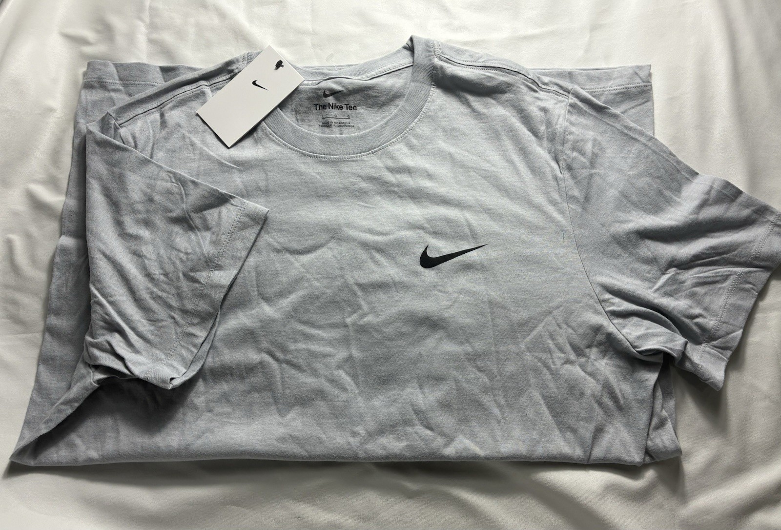 Nike The Nike Tee Men’s Gray Logo Short Sleeve Crew Neck T-Shirt Size L