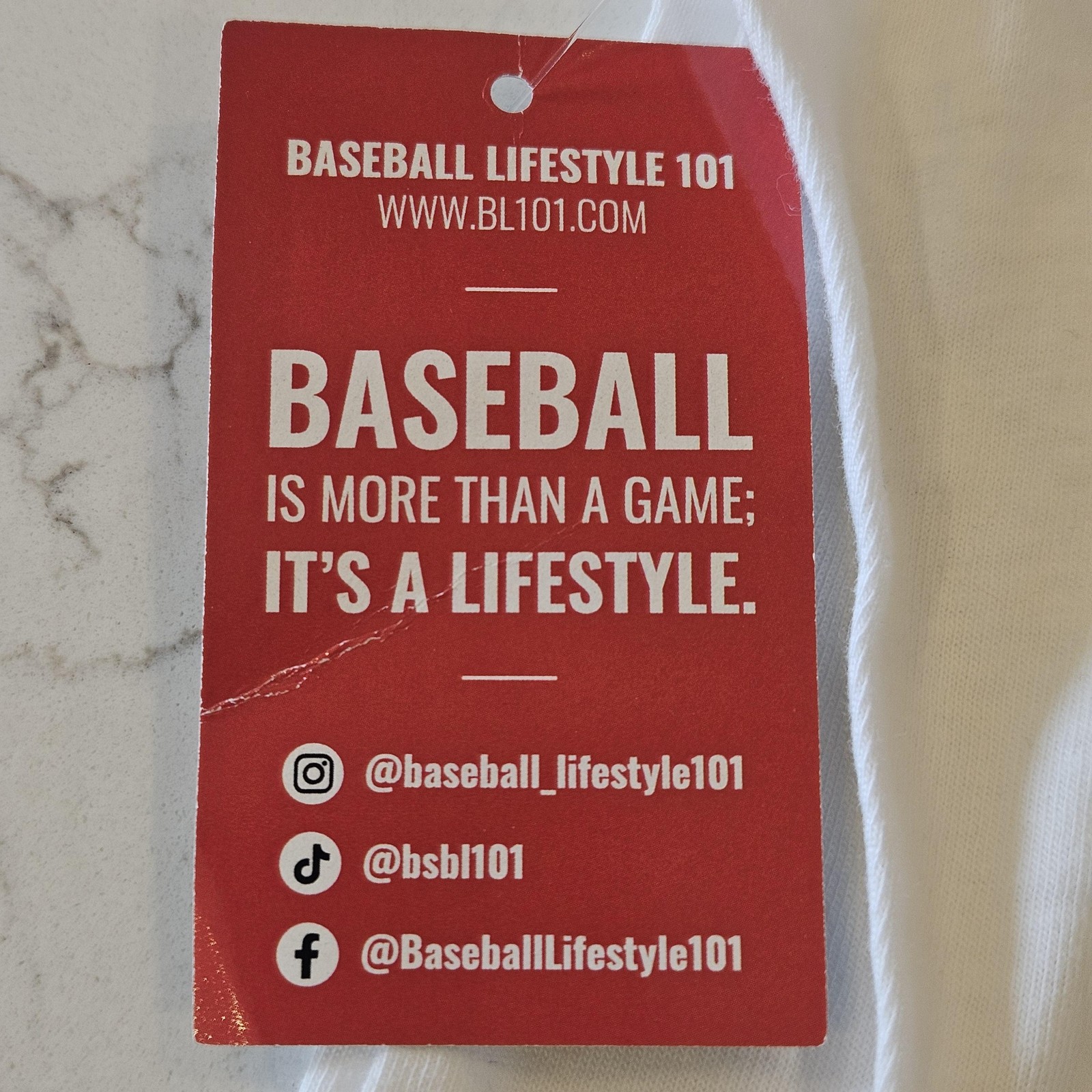 Baseball Lifestyle 101 Shirt Mens Small White Ice Cream USA Baseball Graphic NWT