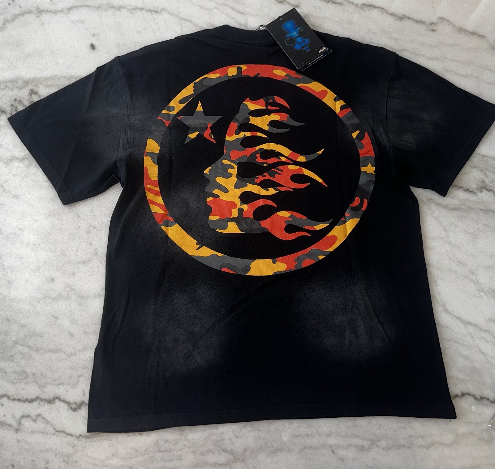 Hellstar Black Logo Graphic Print Crew Neck Short Sleeve T-Shirt Men’s M/L