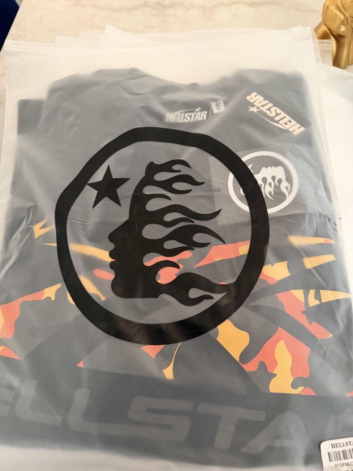 Hellstar Black Logo Graphic Print Crew Neck Short Sleeve T-Shirt Men’s M/L