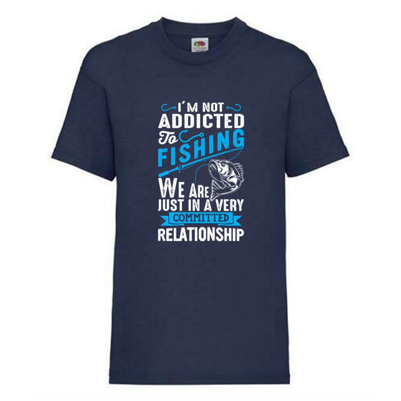 Fishing Addicted Relationship Humour Novelty T Shirt Various Colours And Sizes