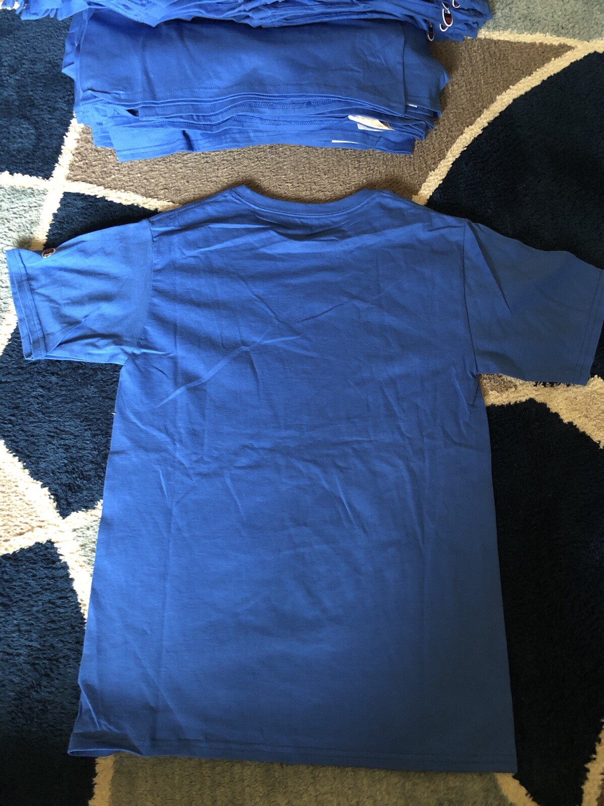 Bulk Lot Of 36 New Champion 100% Cotton T-Shirt T425 Royal Blue Tagless SMALL