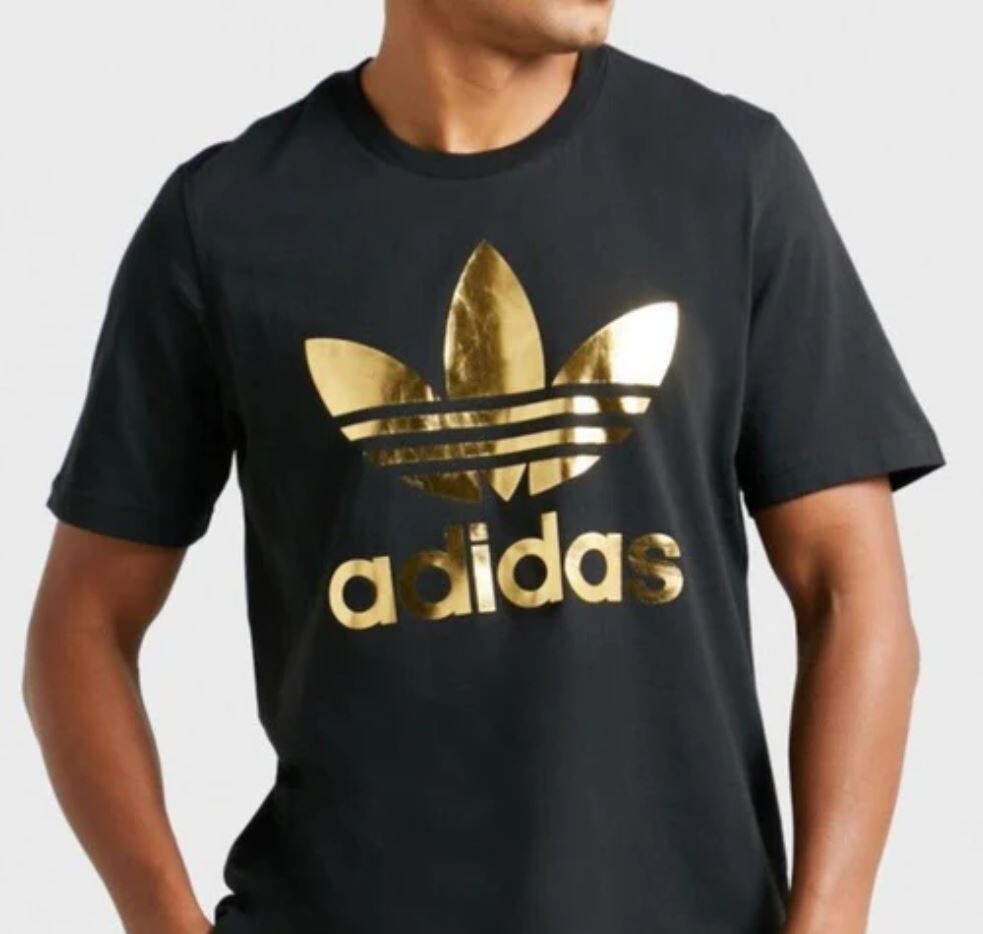 NEW MEN’S ADIDAS ORIGINALS GOLD TREFOIL SHIRT ~SIZE XL #JD0945
