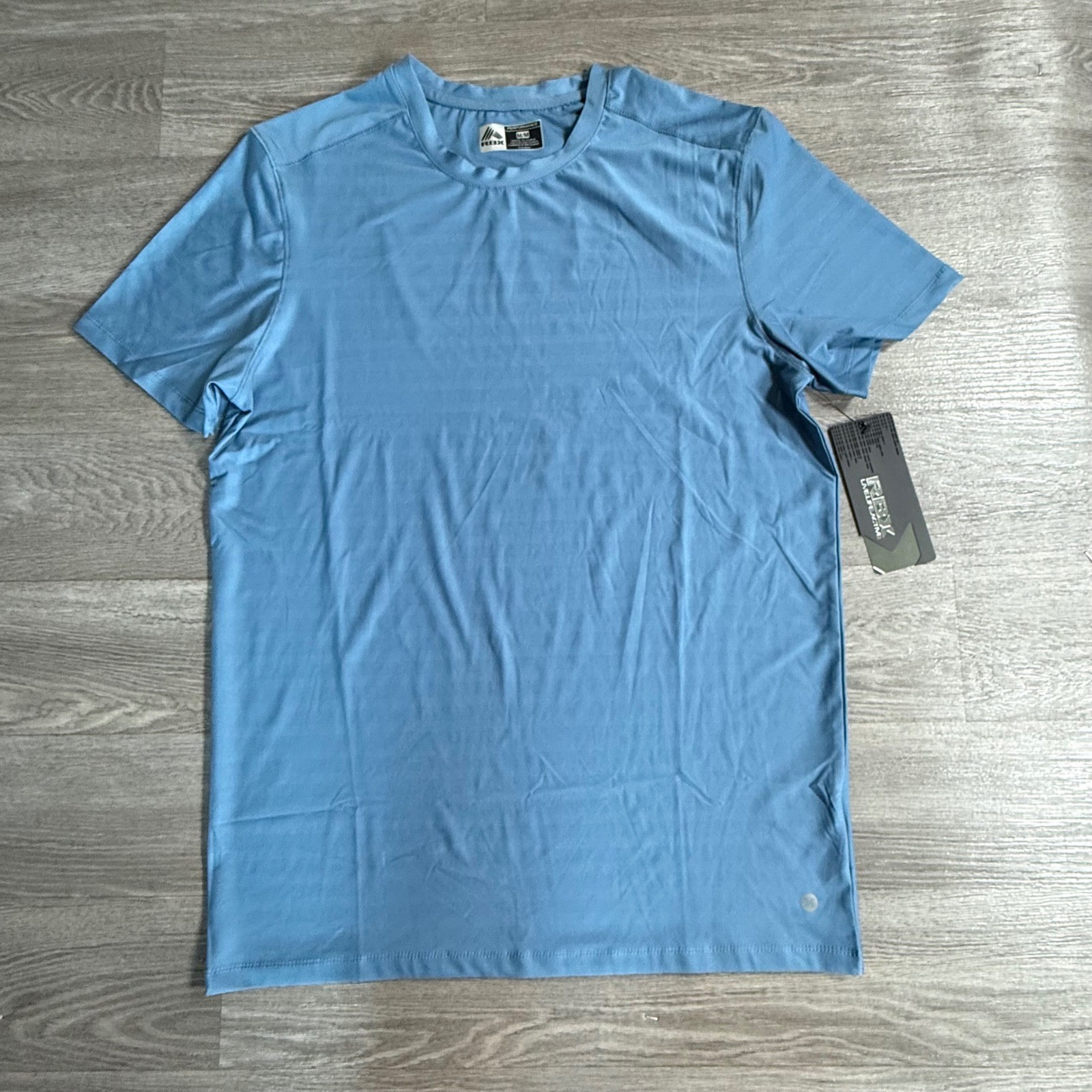 RBX Active Mens Performance T-Shirt Blue X-Dri Short Sleeve CRM2160E Size M