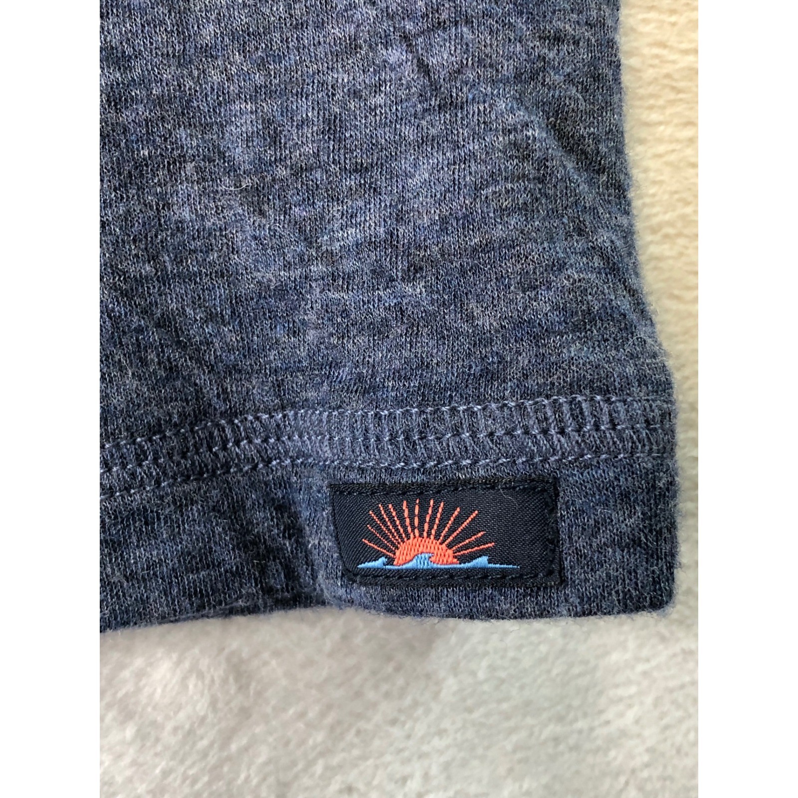 Faherty Cloud Cotton Henley Mens Medium Navy Blue Long Sleeve Pima Modal MKC0077