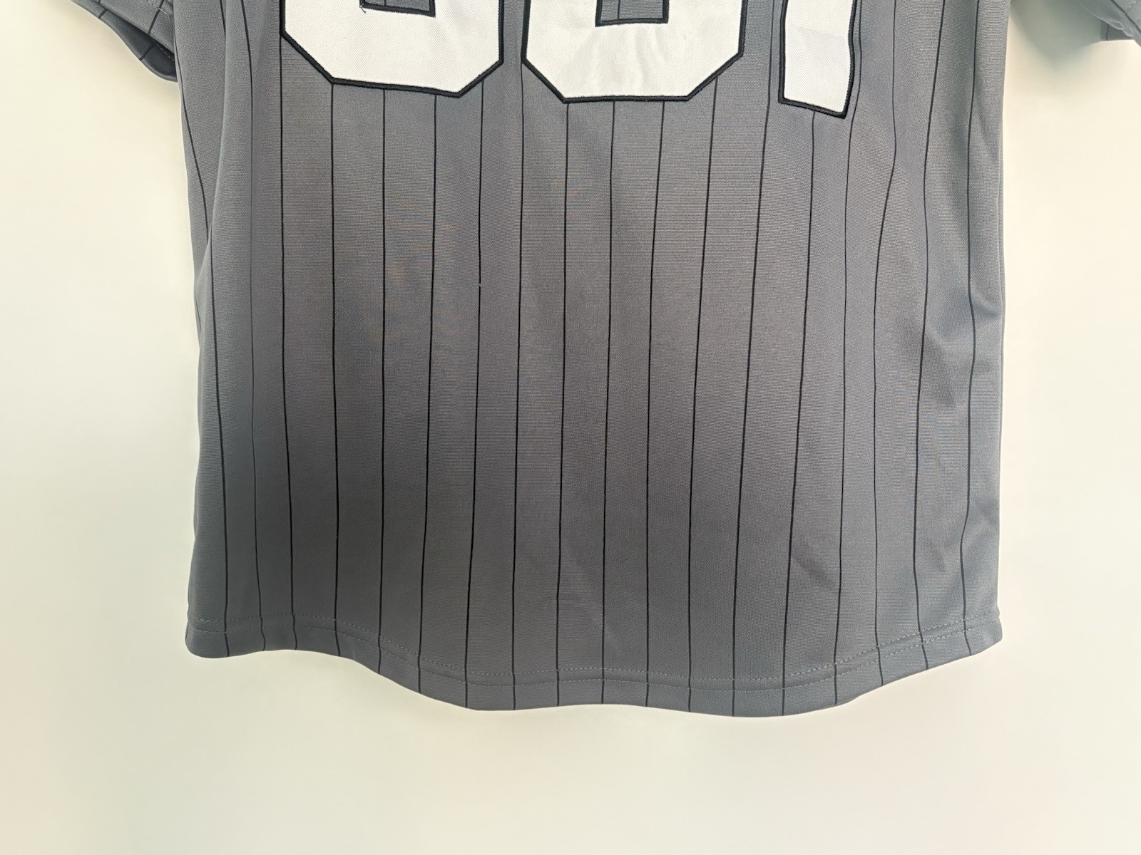 Logic “The Incredible True Story” Baseball Pinstripe Jersey Hip Hop Gray Size S