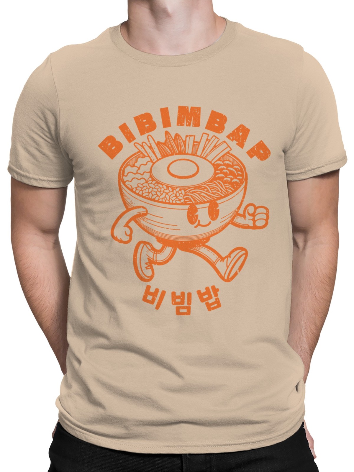 Bibimbap Cartoon with Korean Text Men’s T-shirt