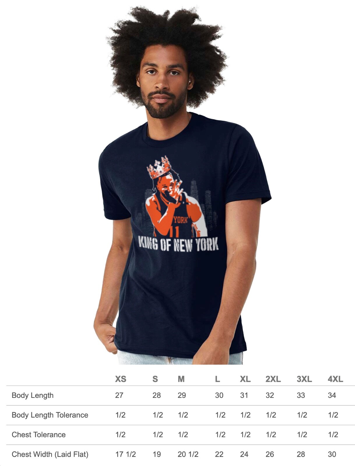 NEW YORK BASKETBALL BRUNSON ***KING OF NEW YORK*** T-SHIRT