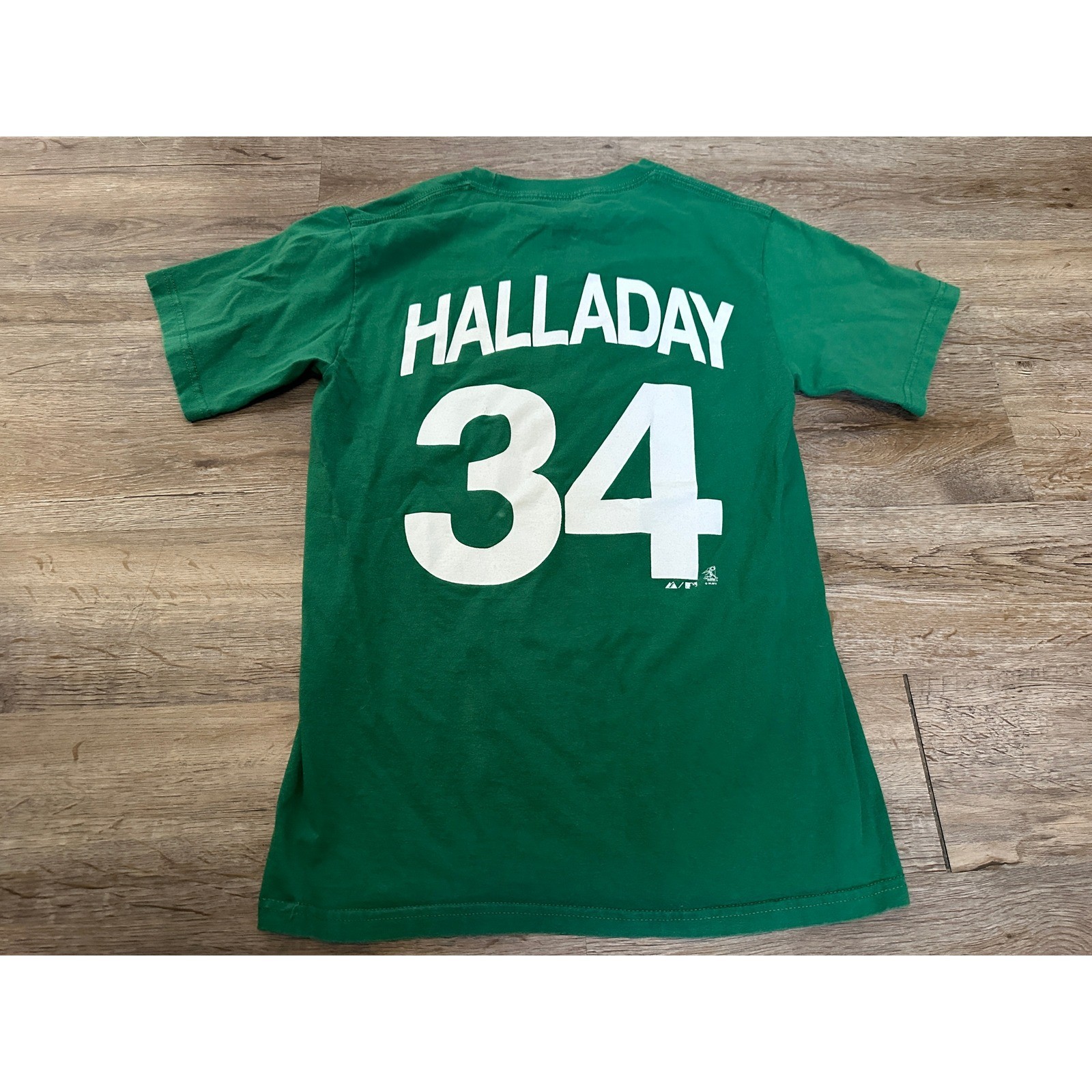 Majestic Philadelphia Phillies Roy Halladay Green St Patricks Day Shirt Mens S