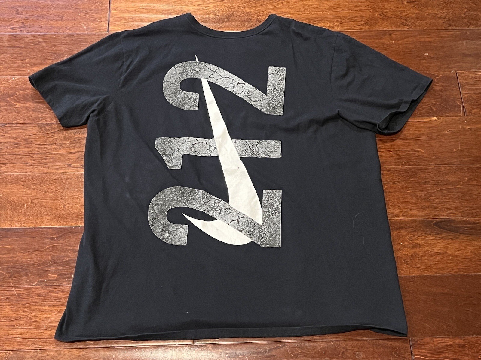 Nike New York Manhattan 212 Area Code Mens 2XL Black Double Sided Logo T Shirt