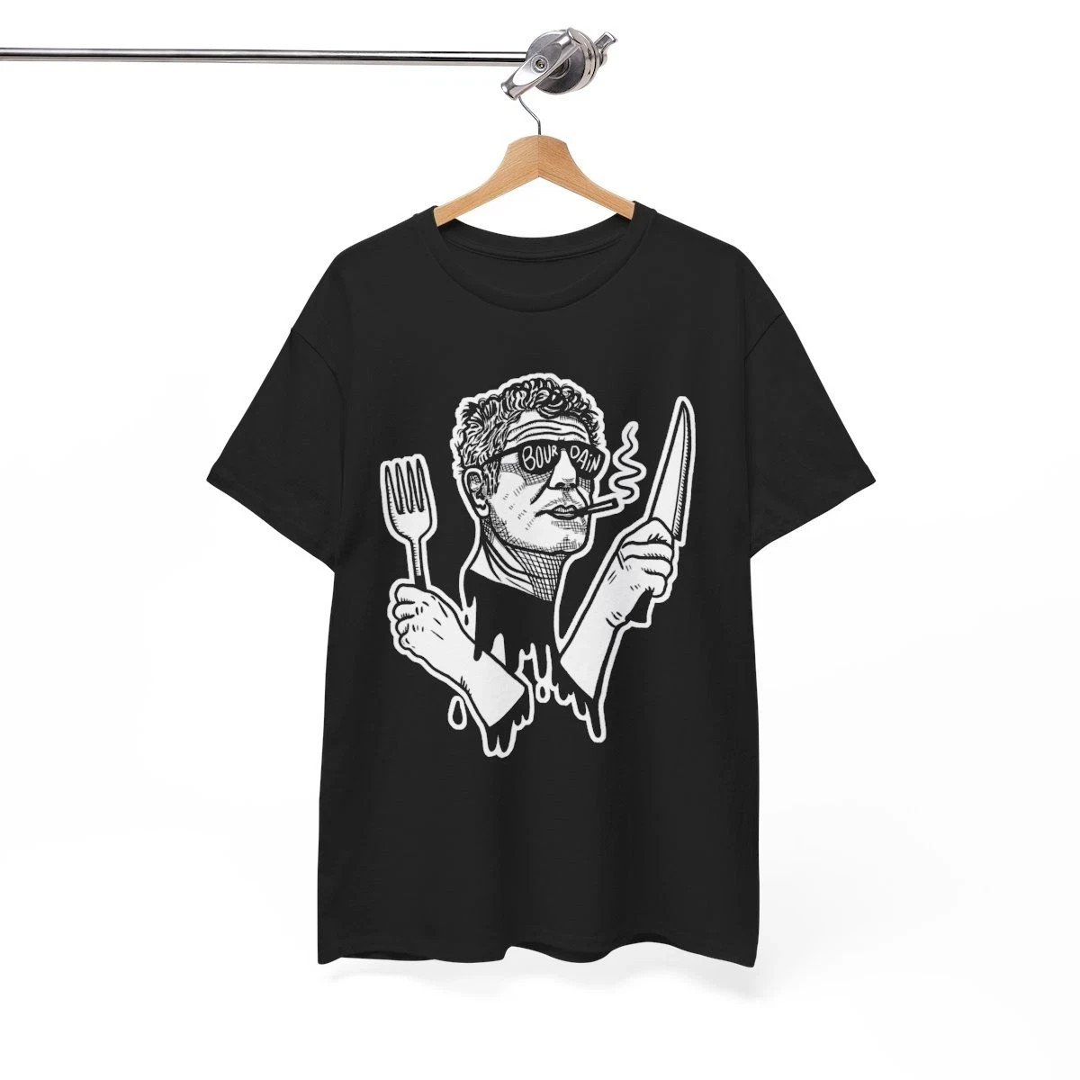 Anthony Bourdain (Knife and Fork) T-shirt Unisex Tee