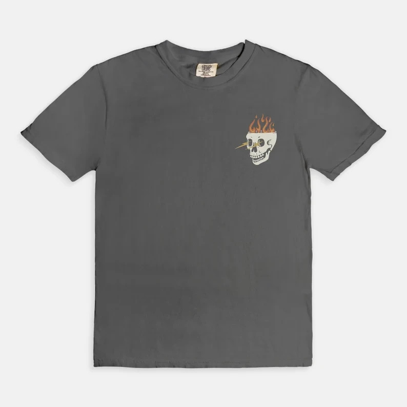 Rad Babes Fast Bikes T-Shirt Vintage Biker Skull Graphic Tee