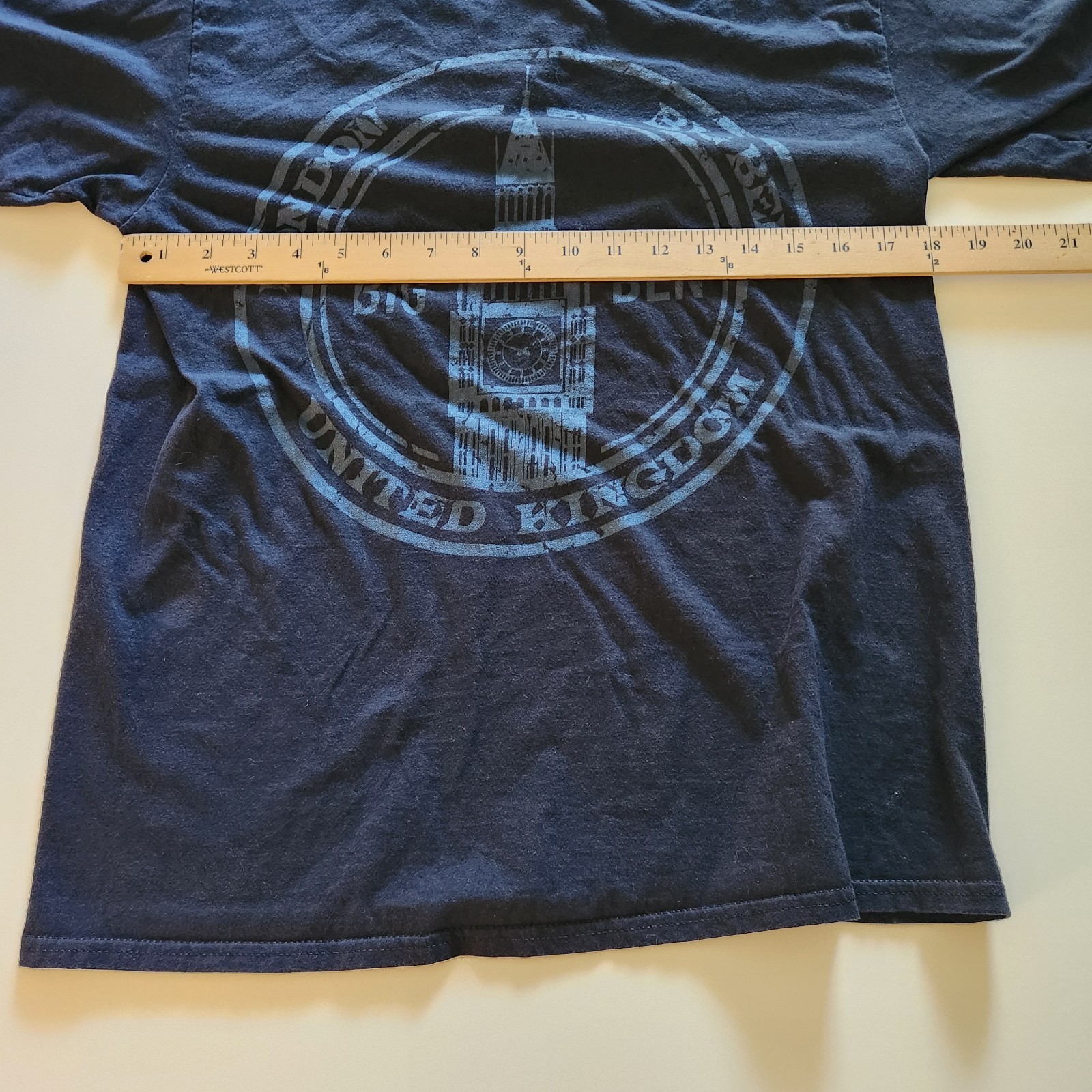 London Big Ben T-Shirt United Kingdom England UK Landmark Big Ben Blue Medium
