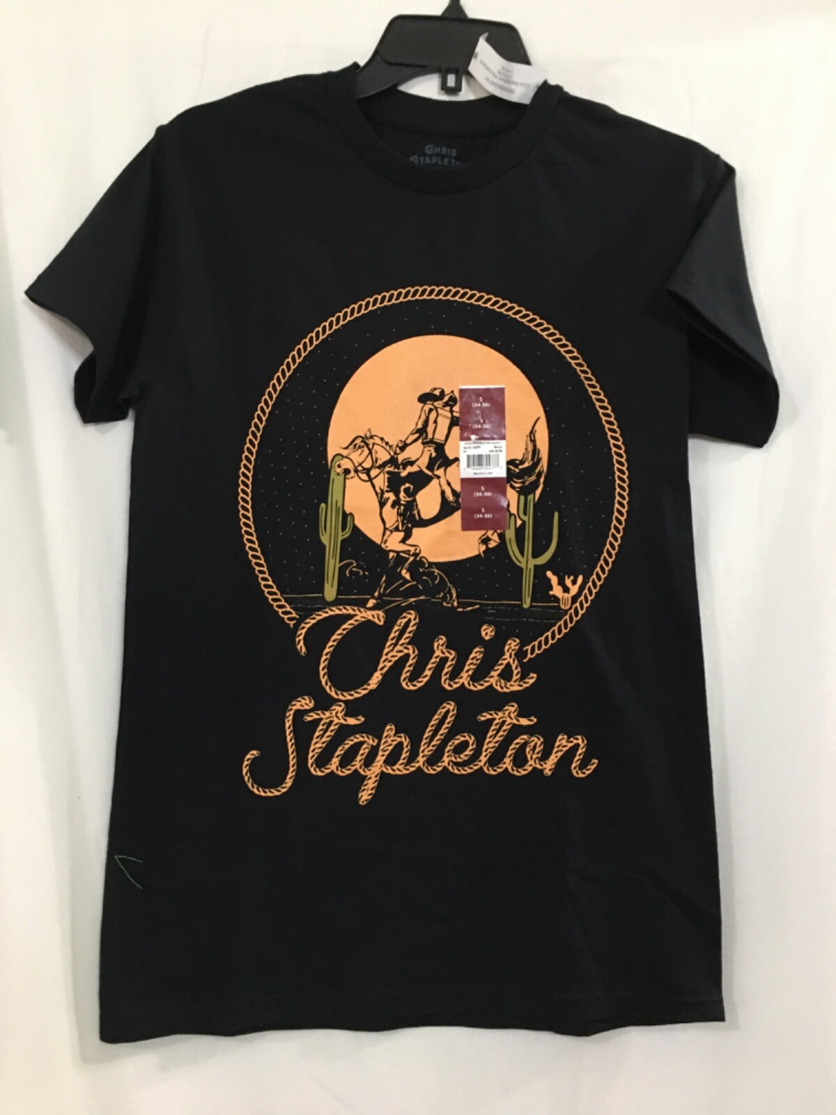 Chris Stapleton Mens Black Graphic Print T-Shirt Top Cotton Country NWT