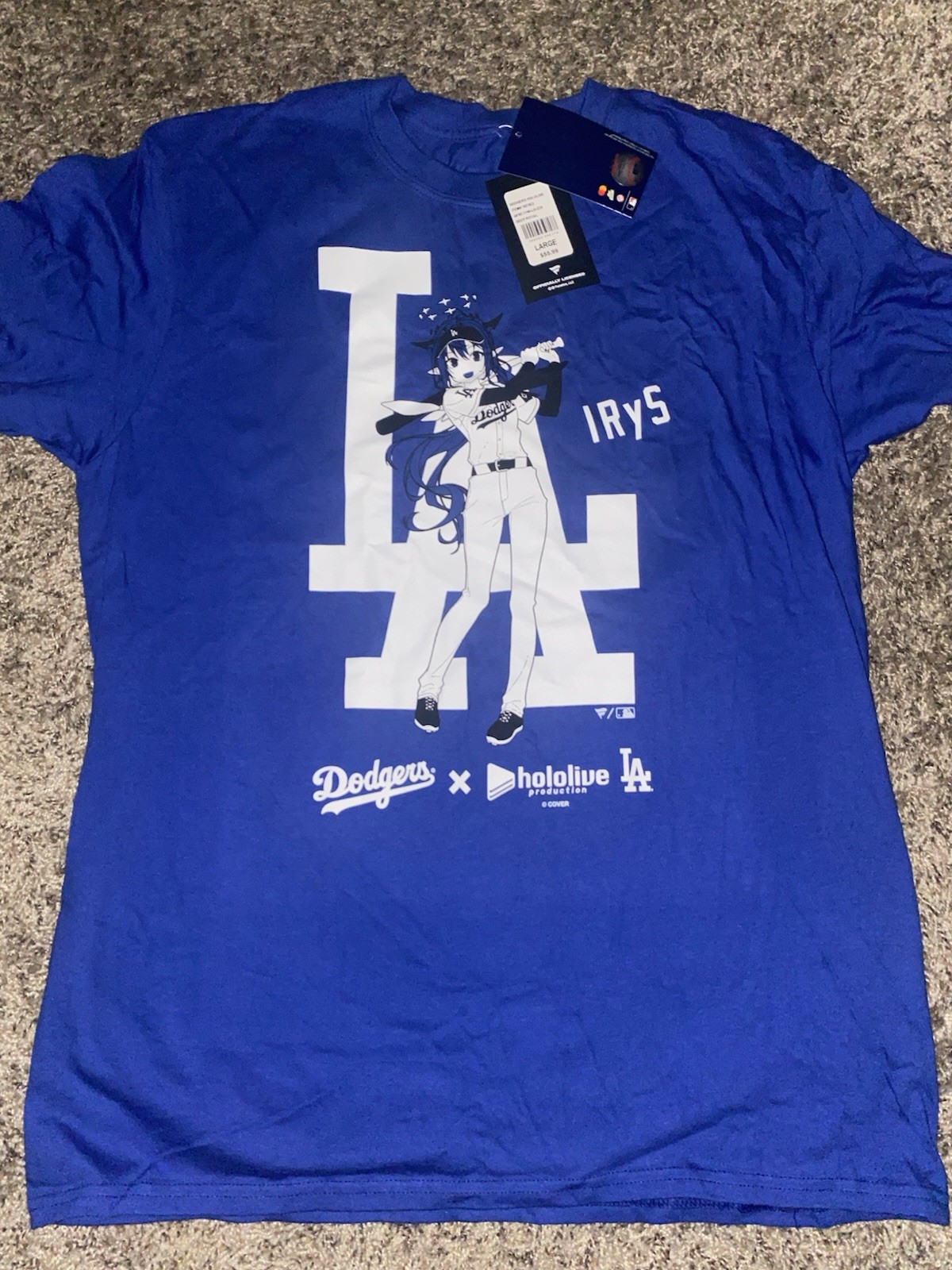 2025 LA Dodgers x Hololive Irys Large T-Shirt