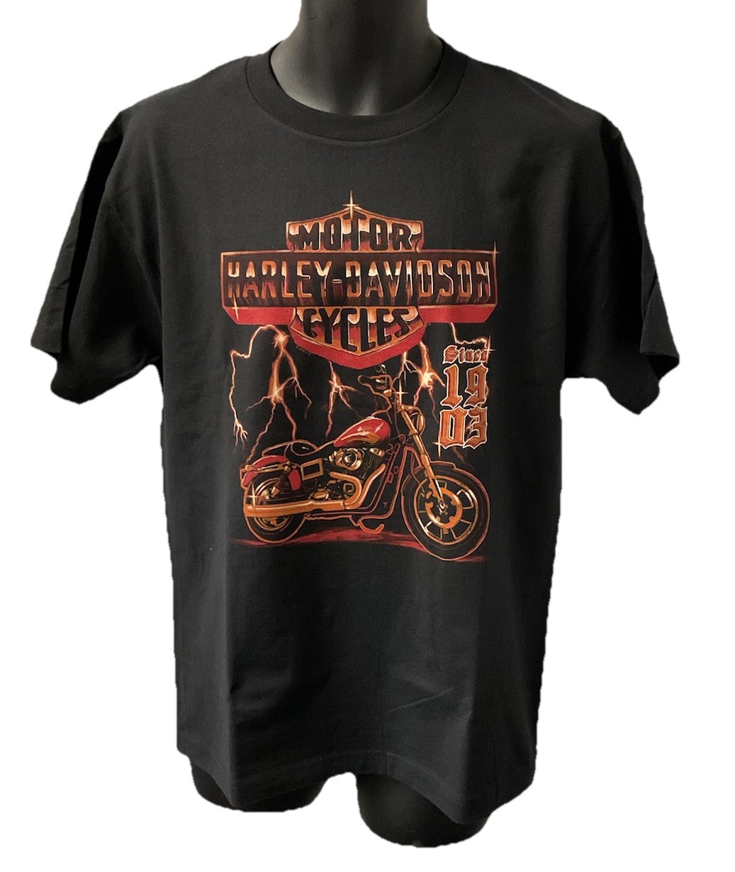 Harley Davidson Men’s Chrome Classic Short Sleeve T-Shirt Black 3002851-BLCK