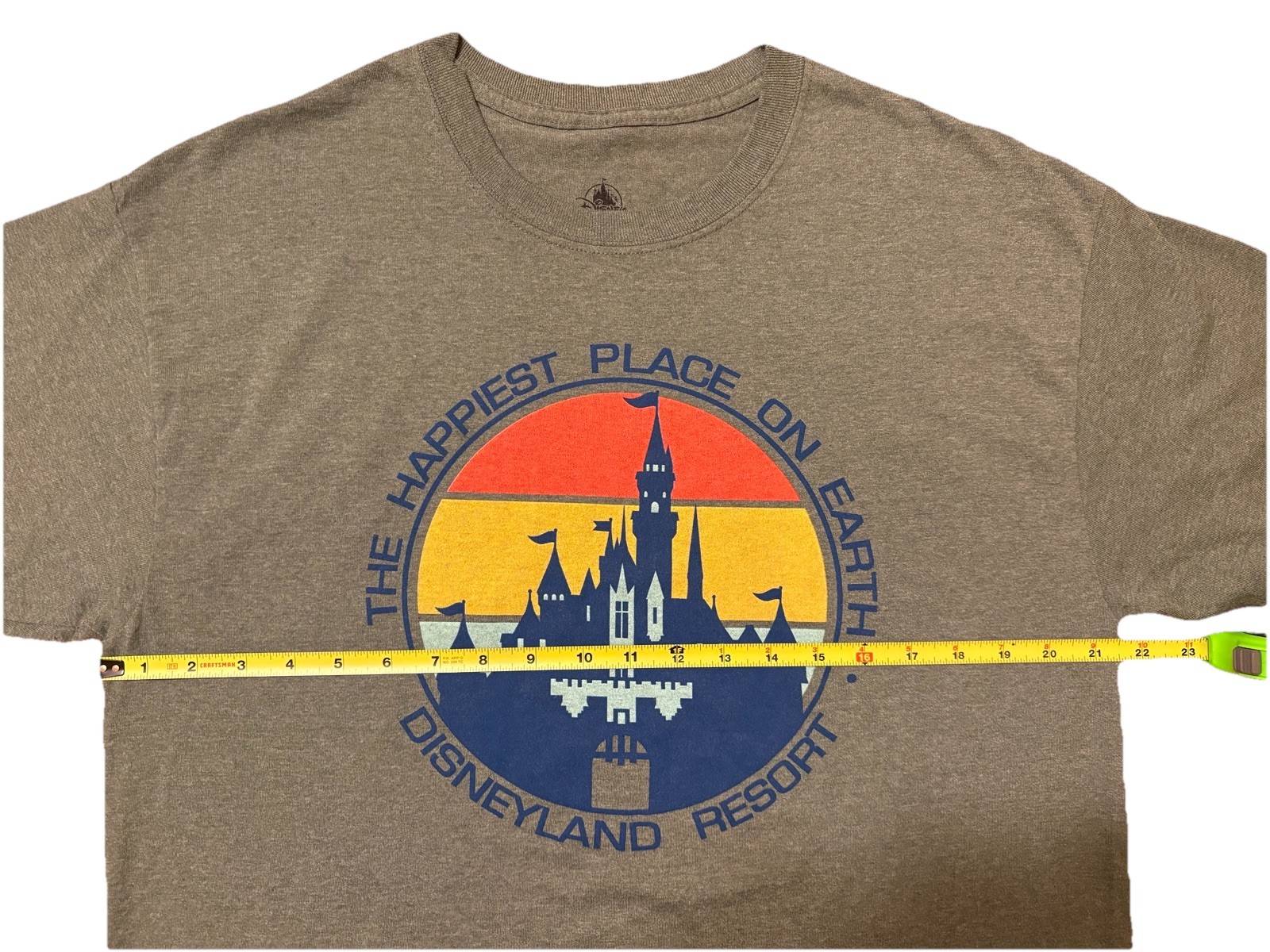 Disney T-shirt Large Disneyland Resort Graphic Happiest Place On Earth Sage Grn