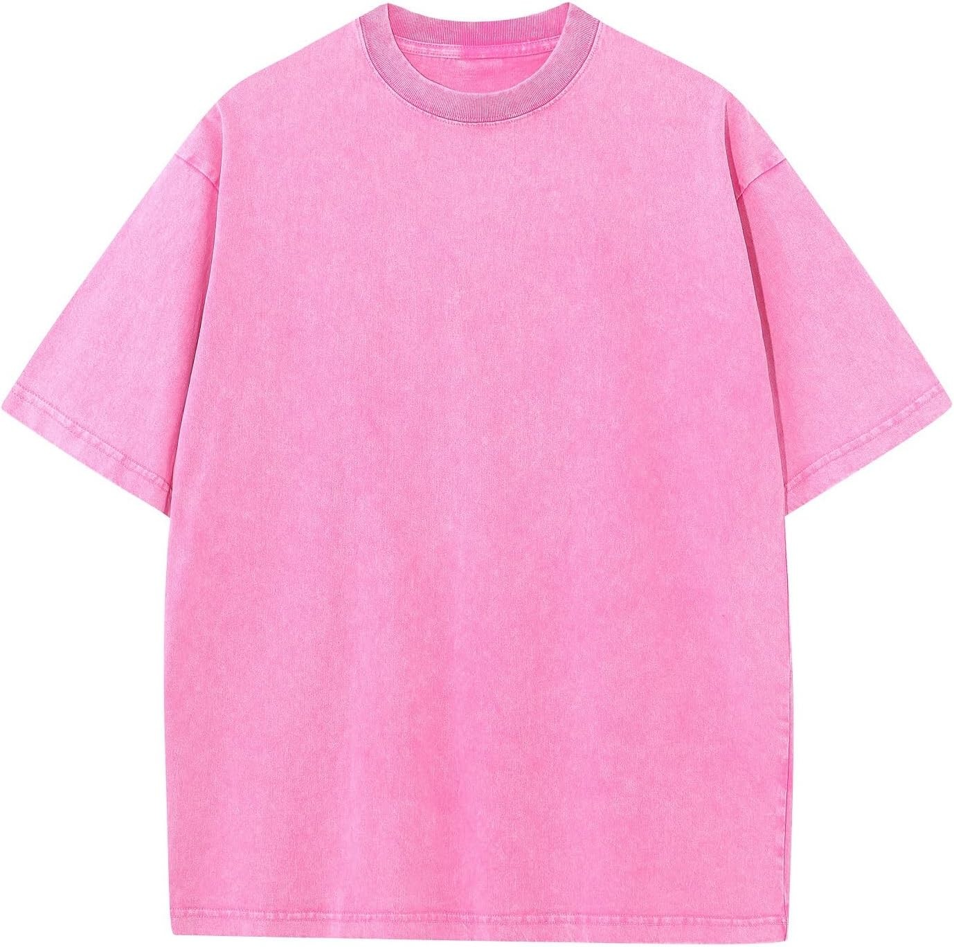 Men’s Oversized Vintage Acid Wash T-Shirt 100% Cotton Loose Fit Streetwear Tee