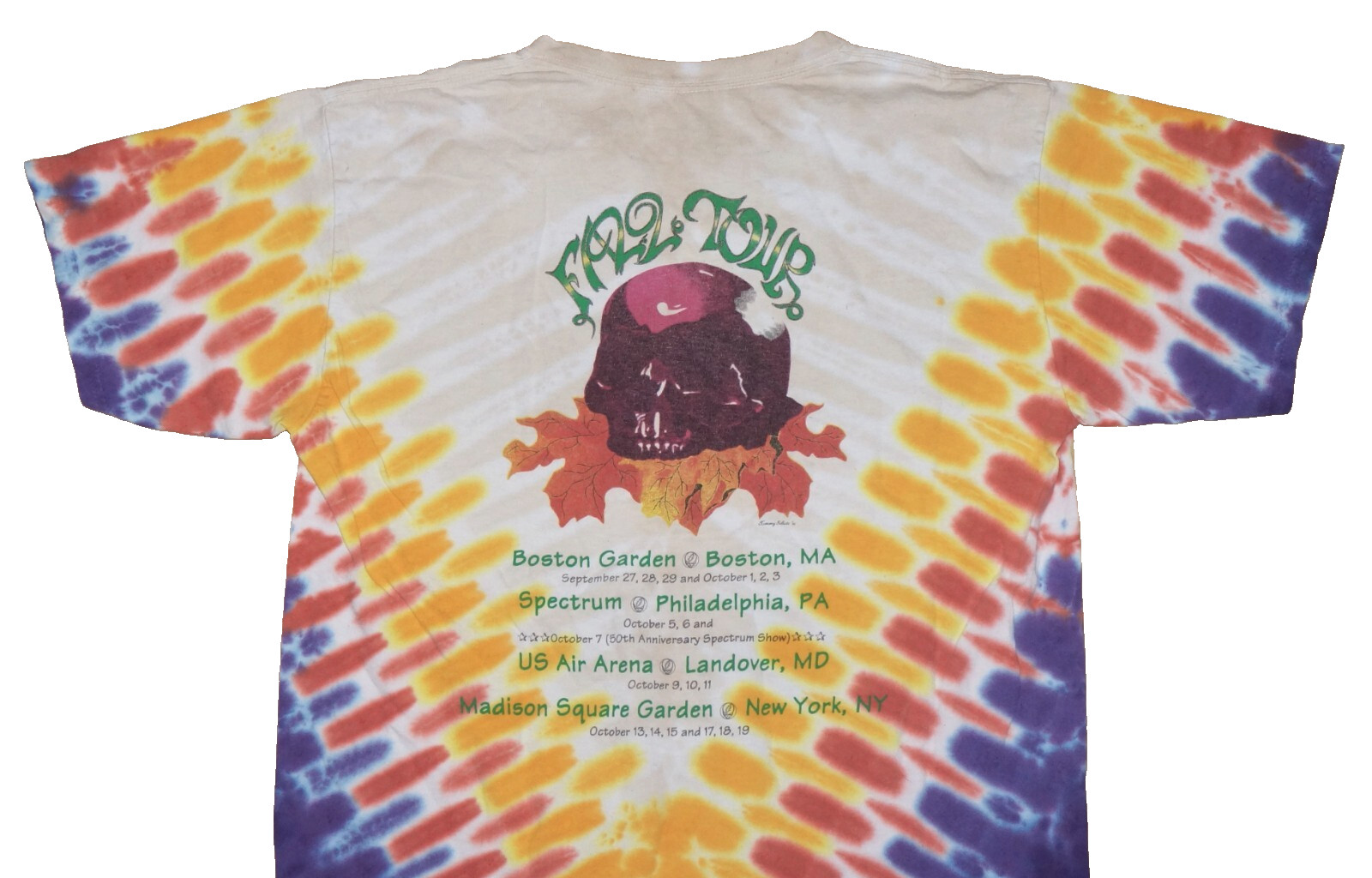 1994 Vintage GRATEFUL DEAD FALL TOUR Tie-Dye 100% Ultra Cotton T-Shirt LARGE