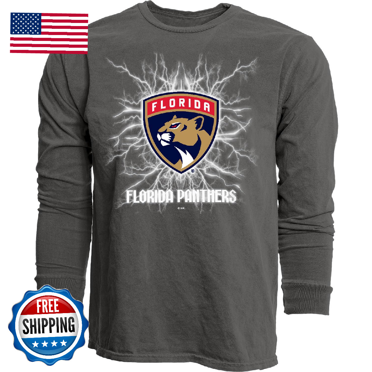 Blue 84 Florida Panthers Nhl Officially Licensed Long Sleeve T-Shirt Ringspun