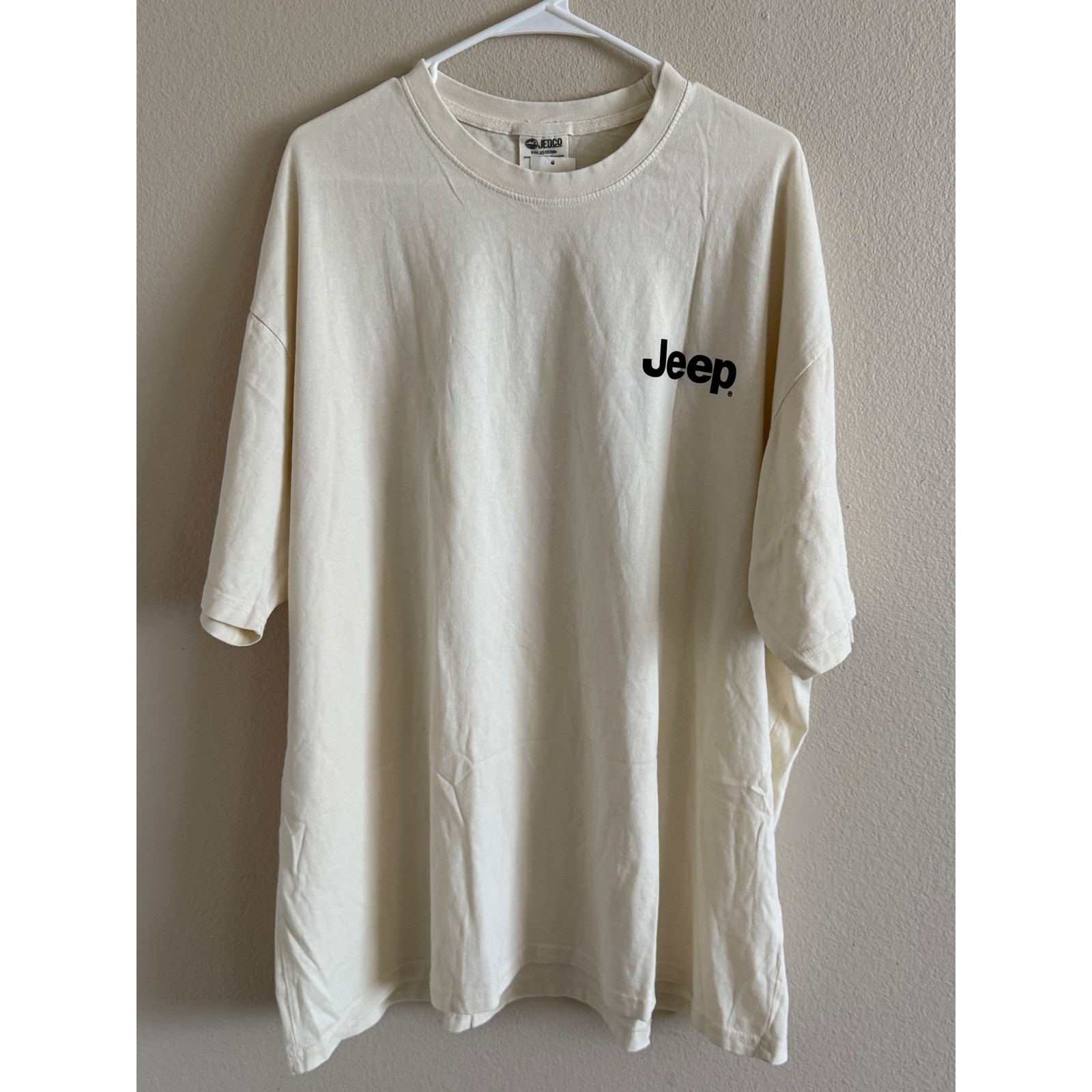 Jeep Trail Blazer Duck Graphic T-Shirt Mens 3XL Cream Jedco Heavyweight New