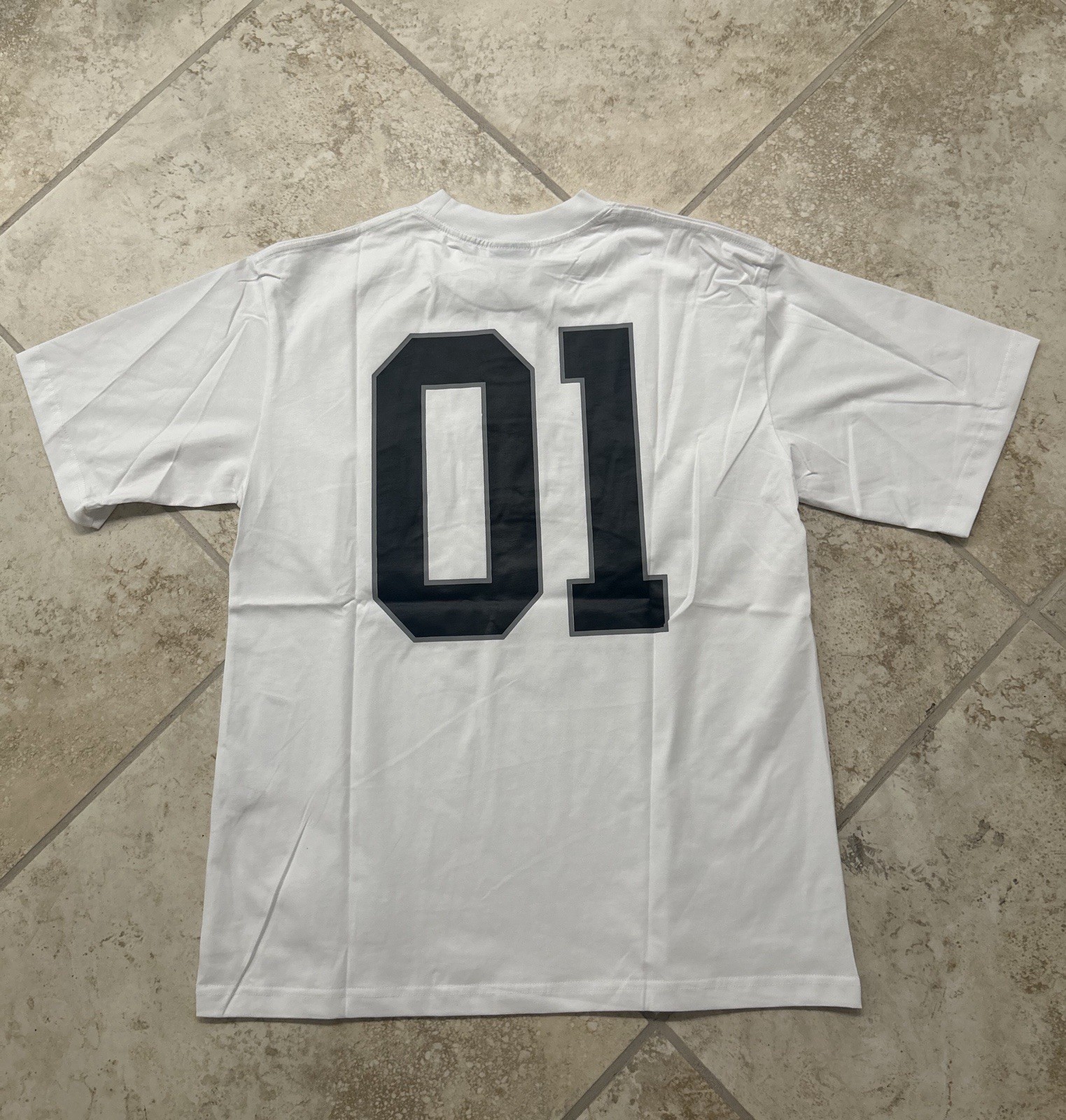 Balenciaga Oversized 01 Jersey T-Shirt Size L White Short Sleeve