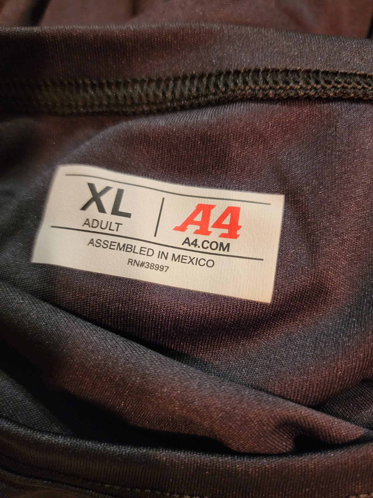 A4 Long Sleeve Cooling Performance Crew Shirt in Black Size XL