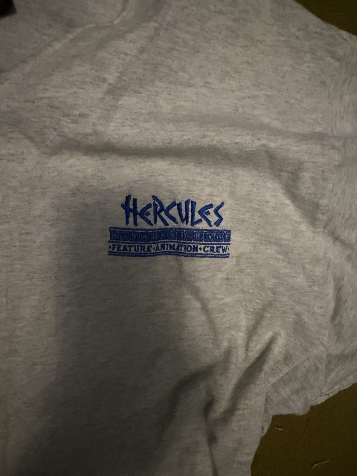 Vintage Hercules Feature Animation Crew Baseball Jersey shirt Disney XL 90s Rare