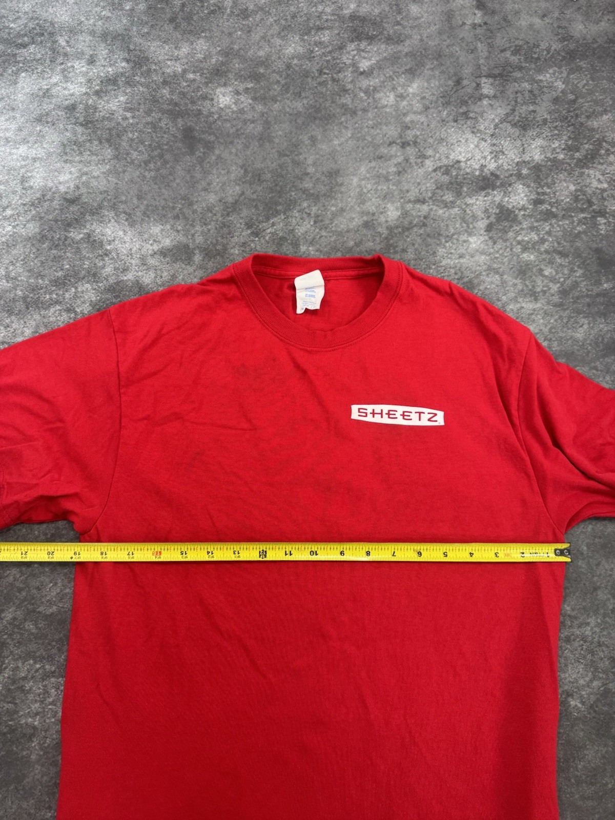 Loomstate Sheetz T-Shirt Mens Medium Double Sided Graphic Print Red Top 100 NEWW