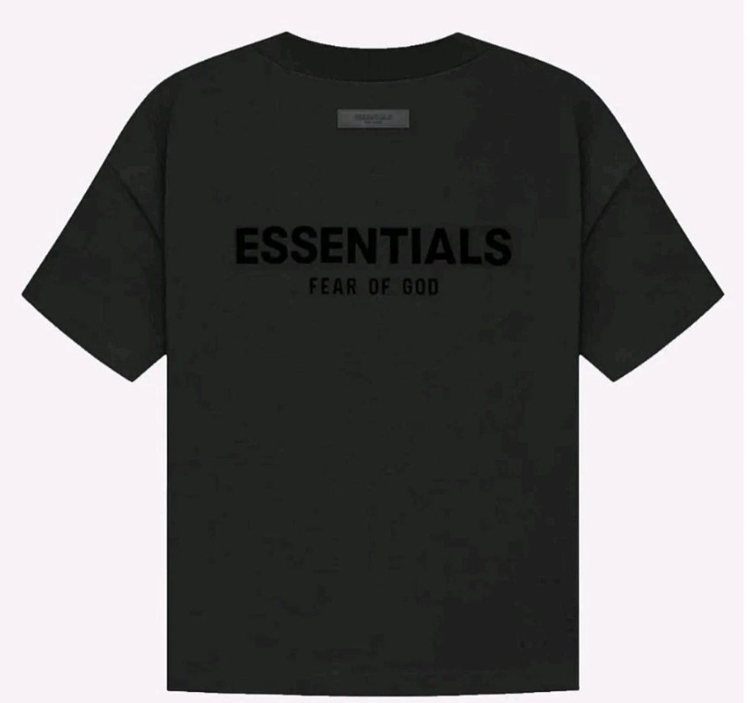 Fear of God Essentials T-Shirt SS22 Stretch Limo Black- 100% Authentic Brand New