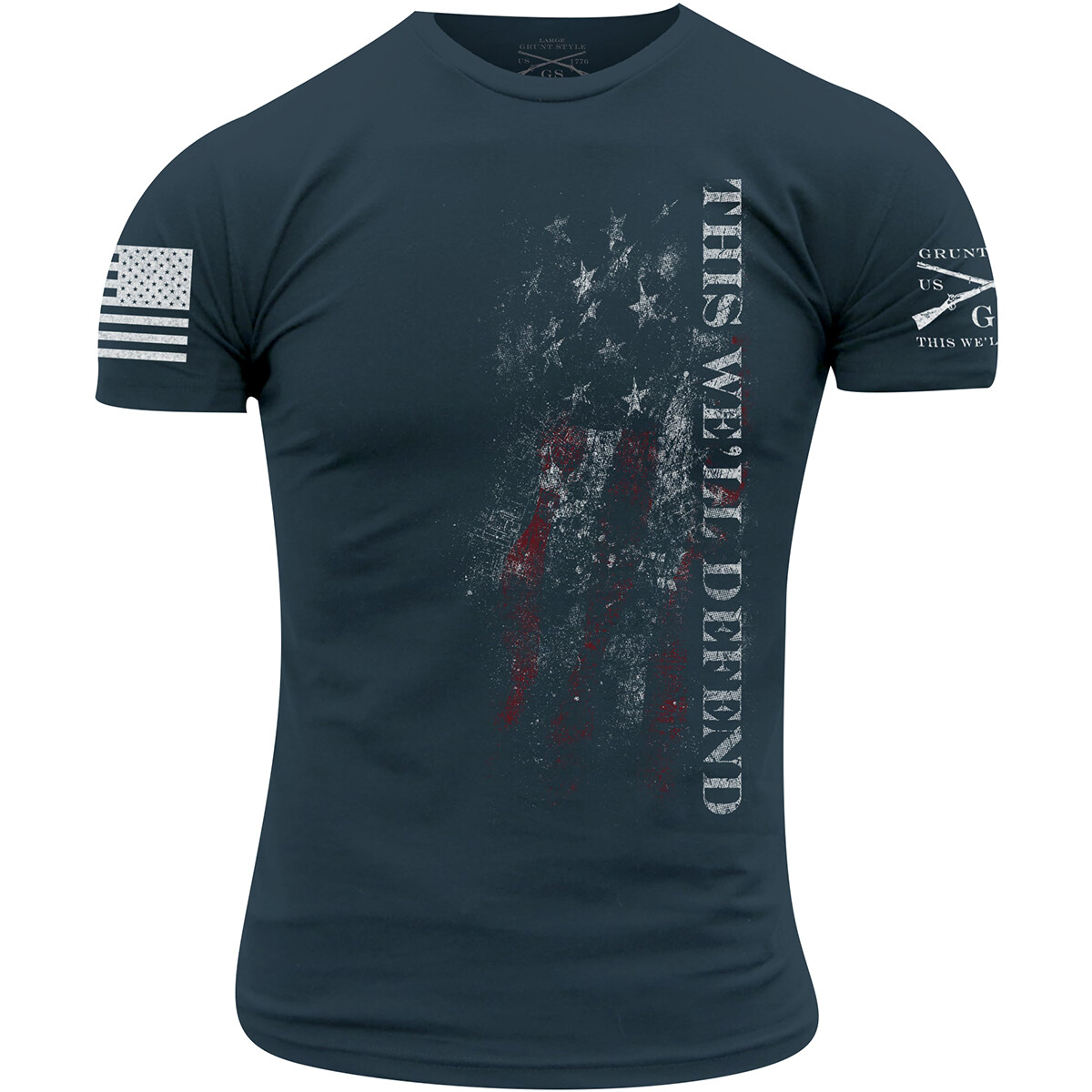 Grunt Style This We’ll Defend Flag 2.0 T-Shirt – Blue