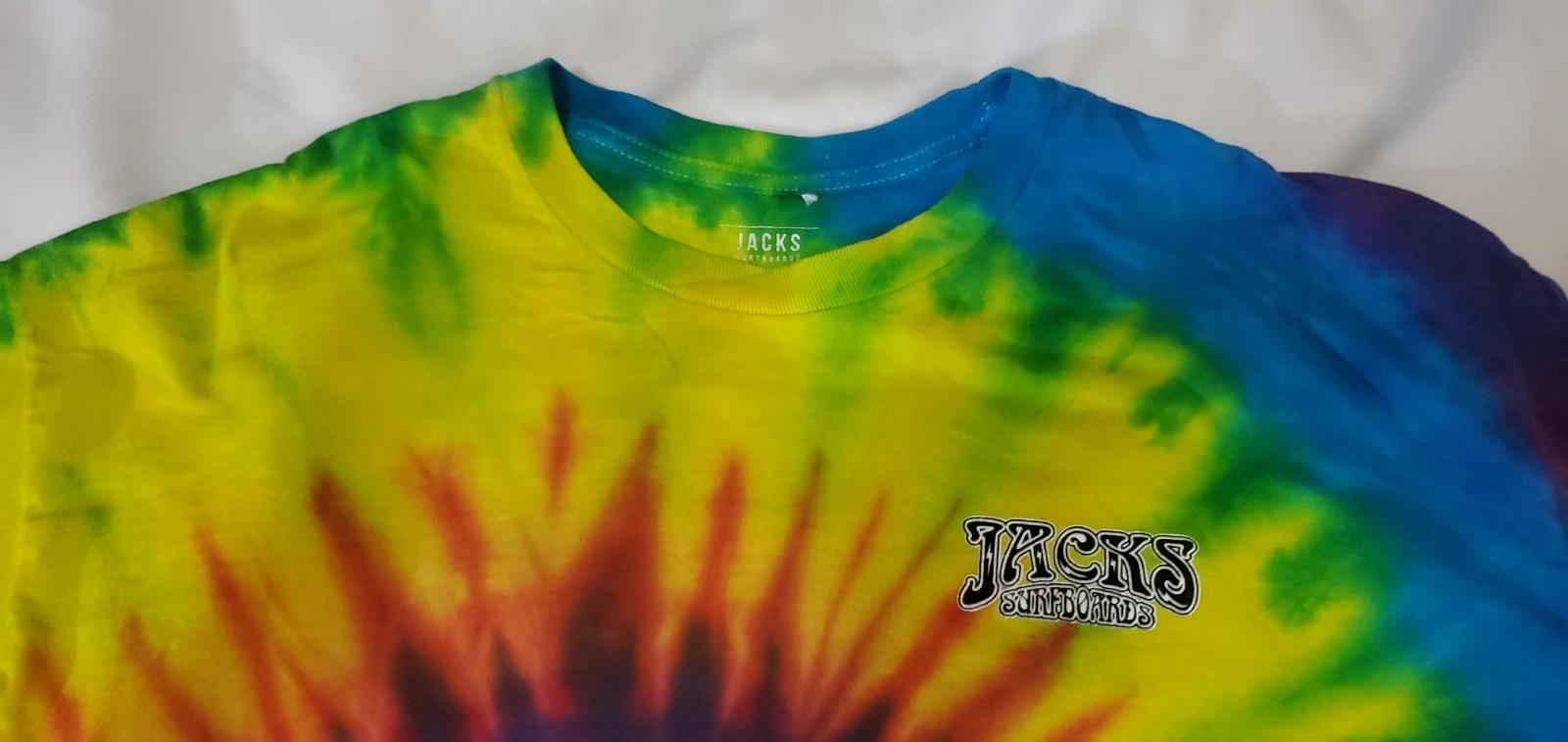 JACK’S SURFBOARDS Graphic Printed Tie-Dye Tee LS Size Large