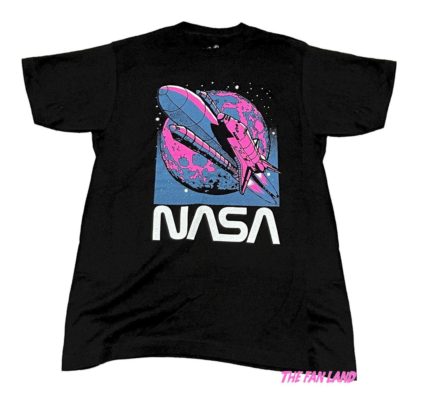 New NASA Space Explore Black Vintage Throwback Classic Mens T-Shirt