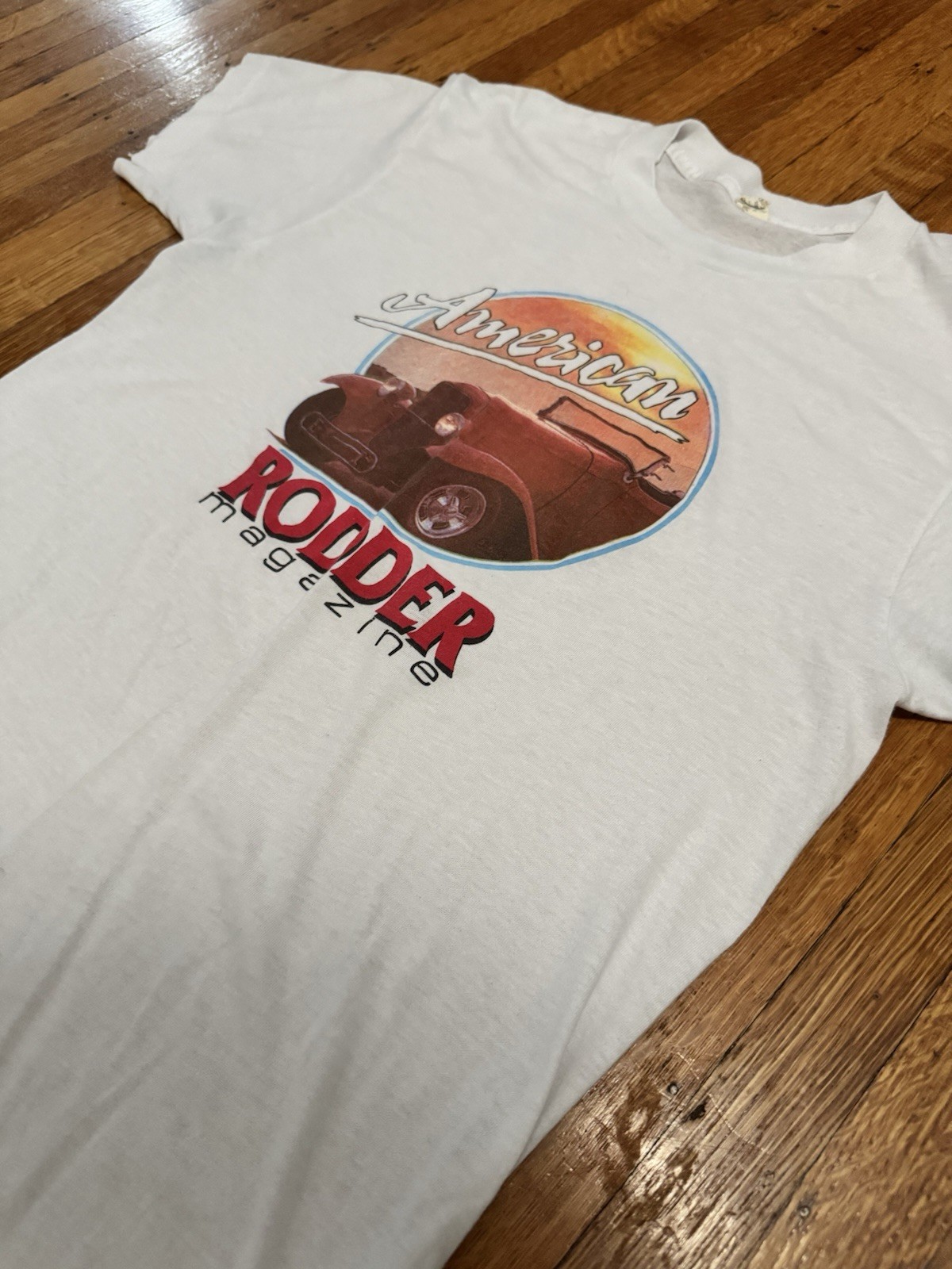 Vintage American Rodder Magazine T Shirt Screen Stars Best USA Hot Rod Medium