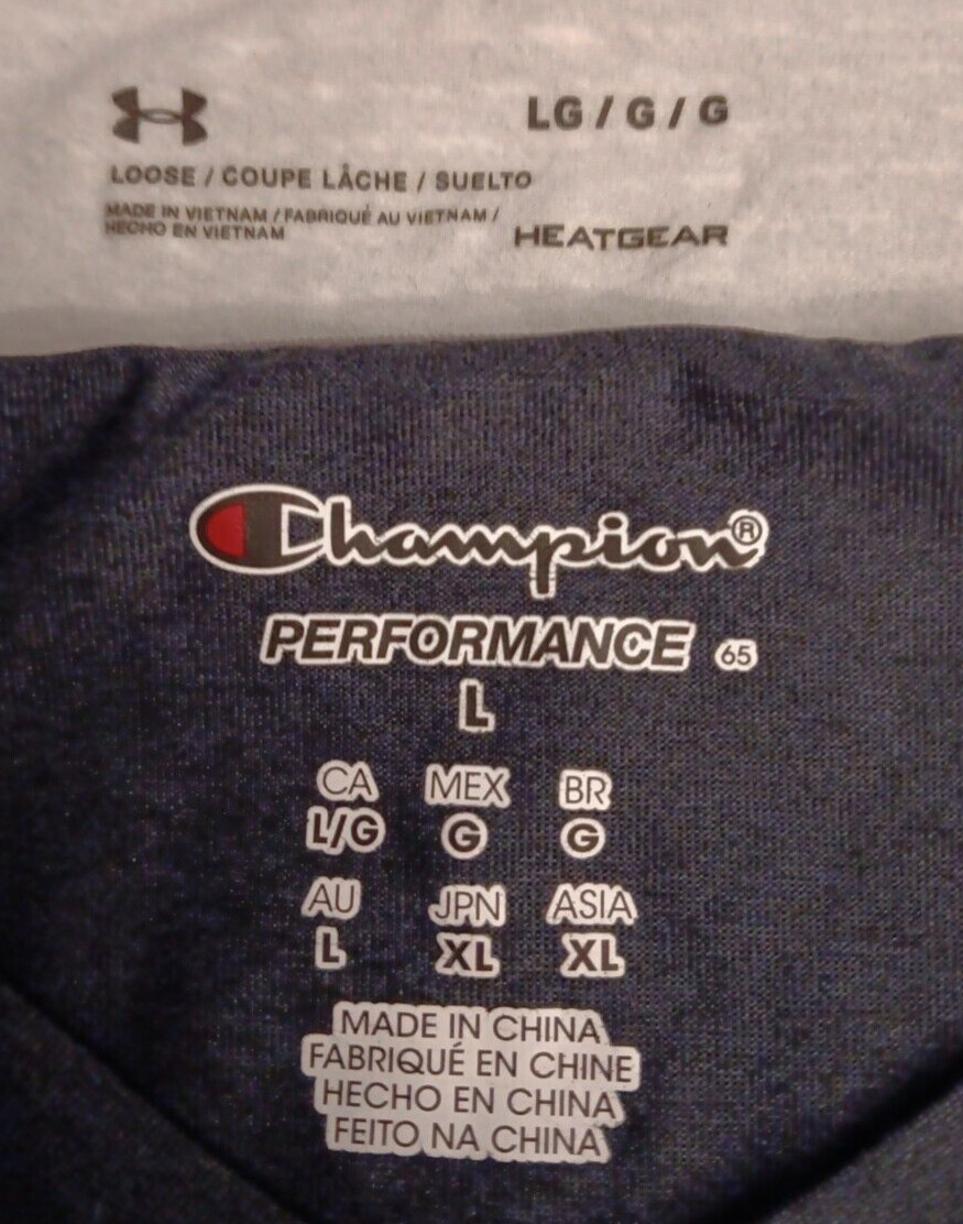Lot Of 12 Men’s Lg Name Brand Athletic T Shirts Nike Under Armour North Face