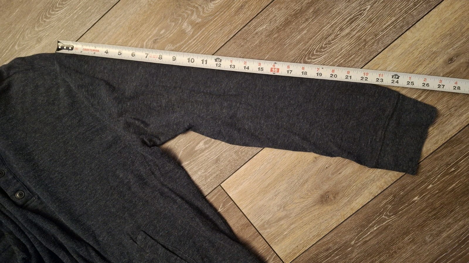 Grayers Athletics Mens XXL Henley Shirt Gray Cotton Nylon Blend Long Sleeve 2XL